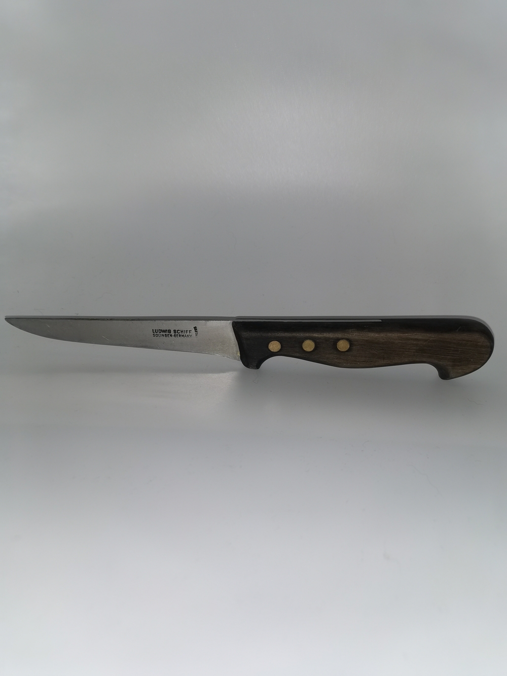 LUDWIG SCHIFF Vintage 10" Boning knife Stainless, W/ Wood Handle Dolingen German - Picture 1 of 6
